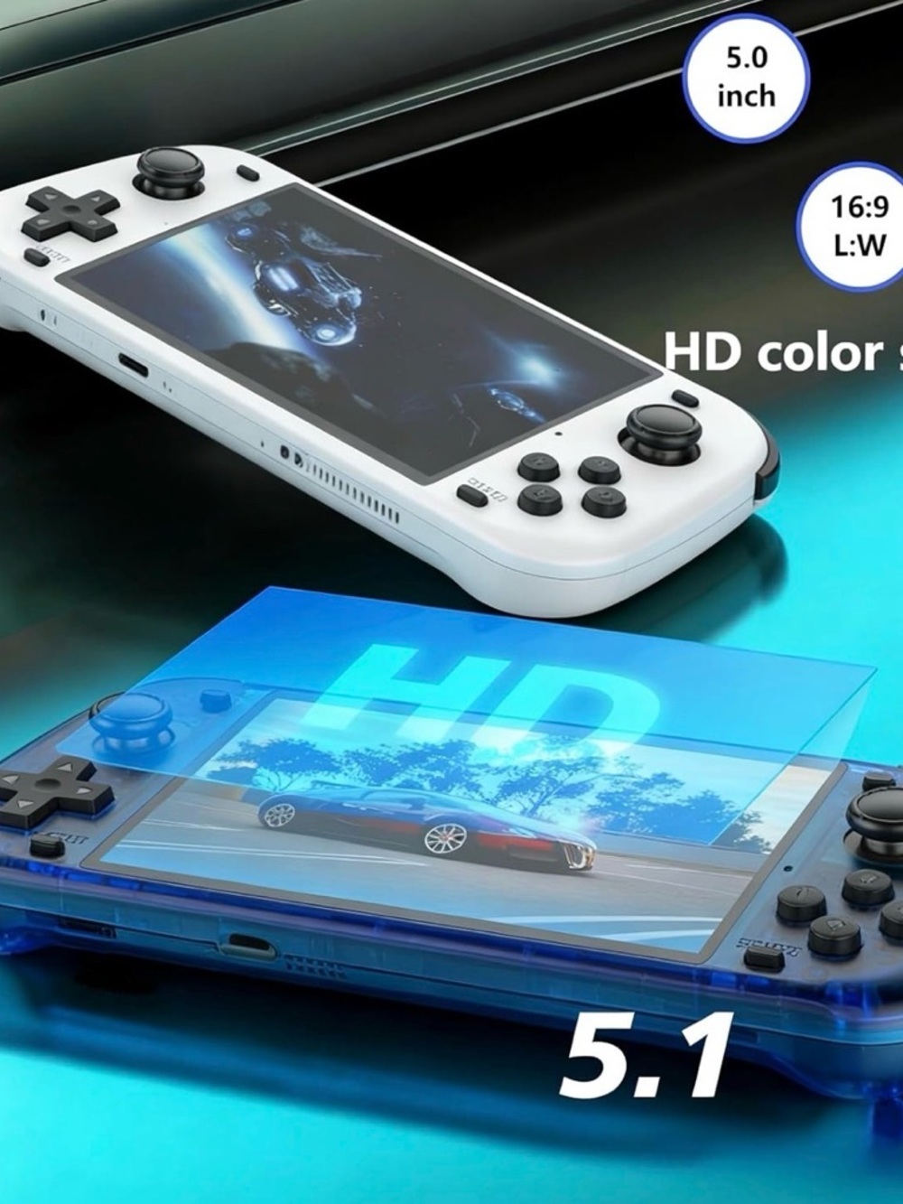 Express Transparent Handheld Gaming System (Blue, Black & White Available) - Picture 2 of 7